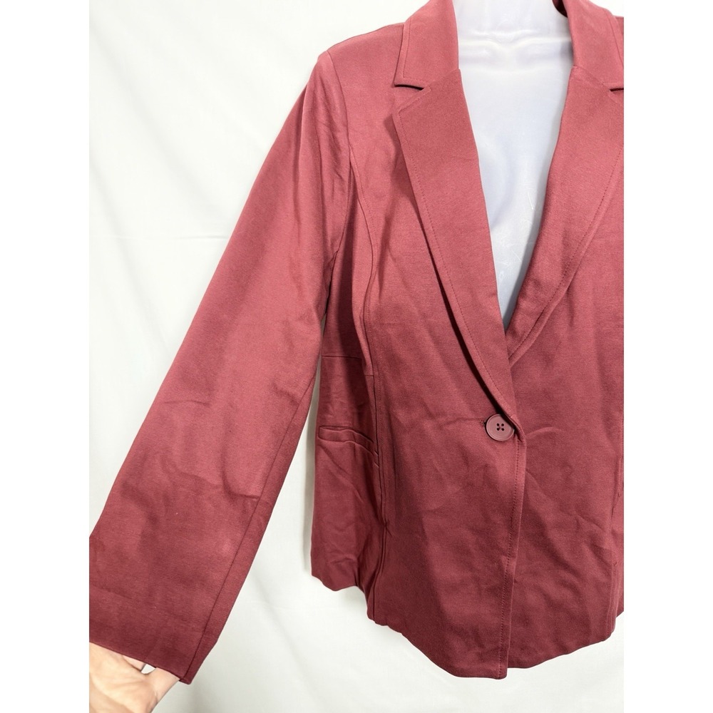 Torrid Studio Luxe Ponte Blazer 1X Red Stretch Tailored Career Jacket - Picture 6 of 13